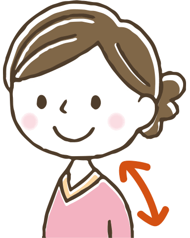 肩をマッサージ