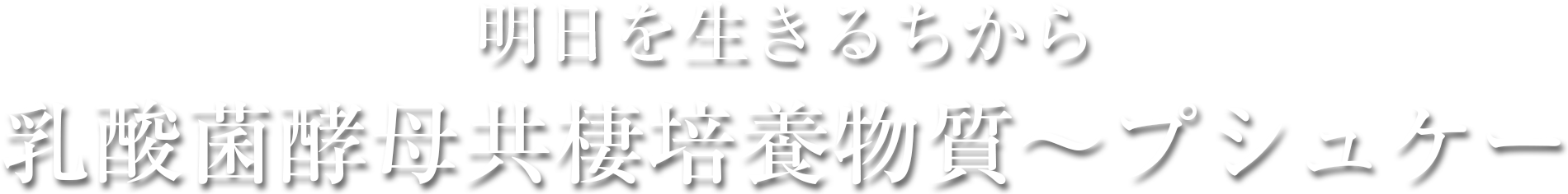 明日を生きるちから 乳酸菌酵母共棲培養物質～プシュケー