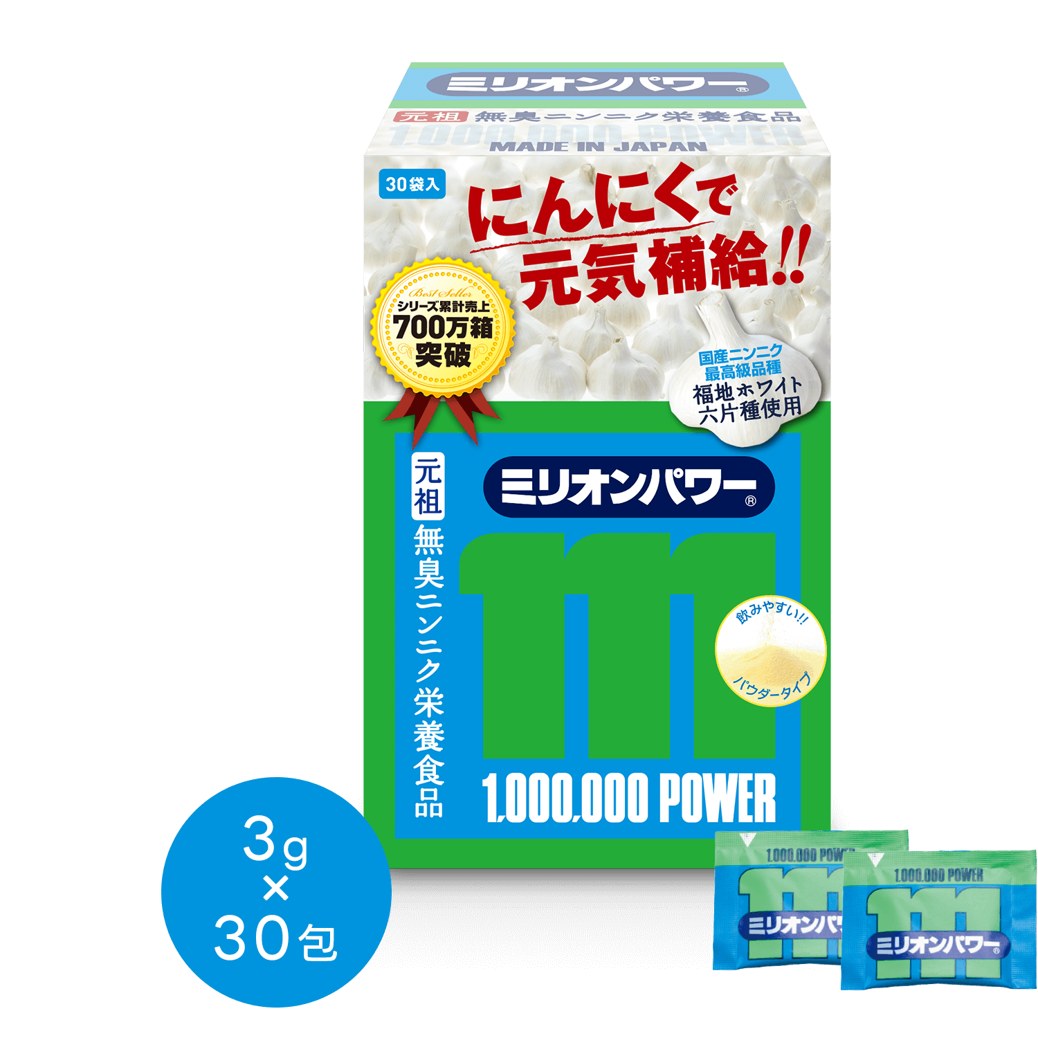 ミリオンパワー 30包 商品パッケージ